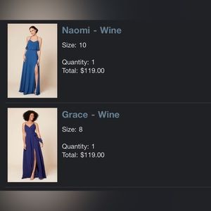 Dear Cleo size 8 bridesmaid dress wine color